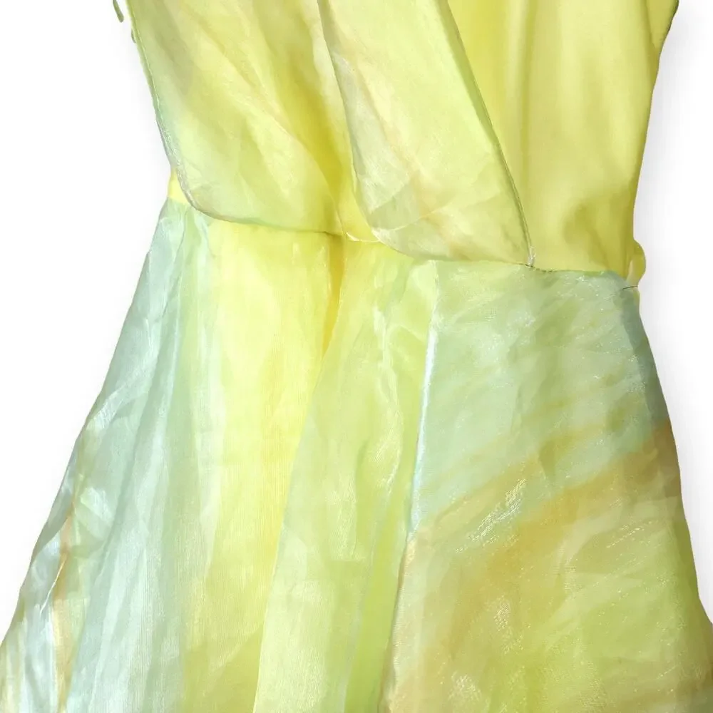 Revolution Dancewear Yellow Shimmer Solo/ Recital Dance Costume CL